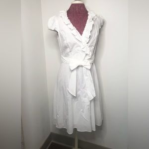 Perceptions Midi Belted faux wrap Women’s Dress White size 14